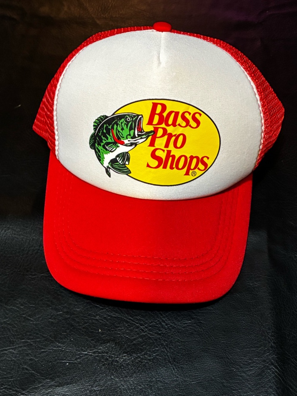 Bass Pro Shops Red & White Trucker Hat